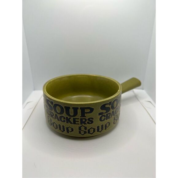 2  Vintage "Soup Cracker” Stoneware Mug Bowl - Made In Japan - Picture 2 of 4